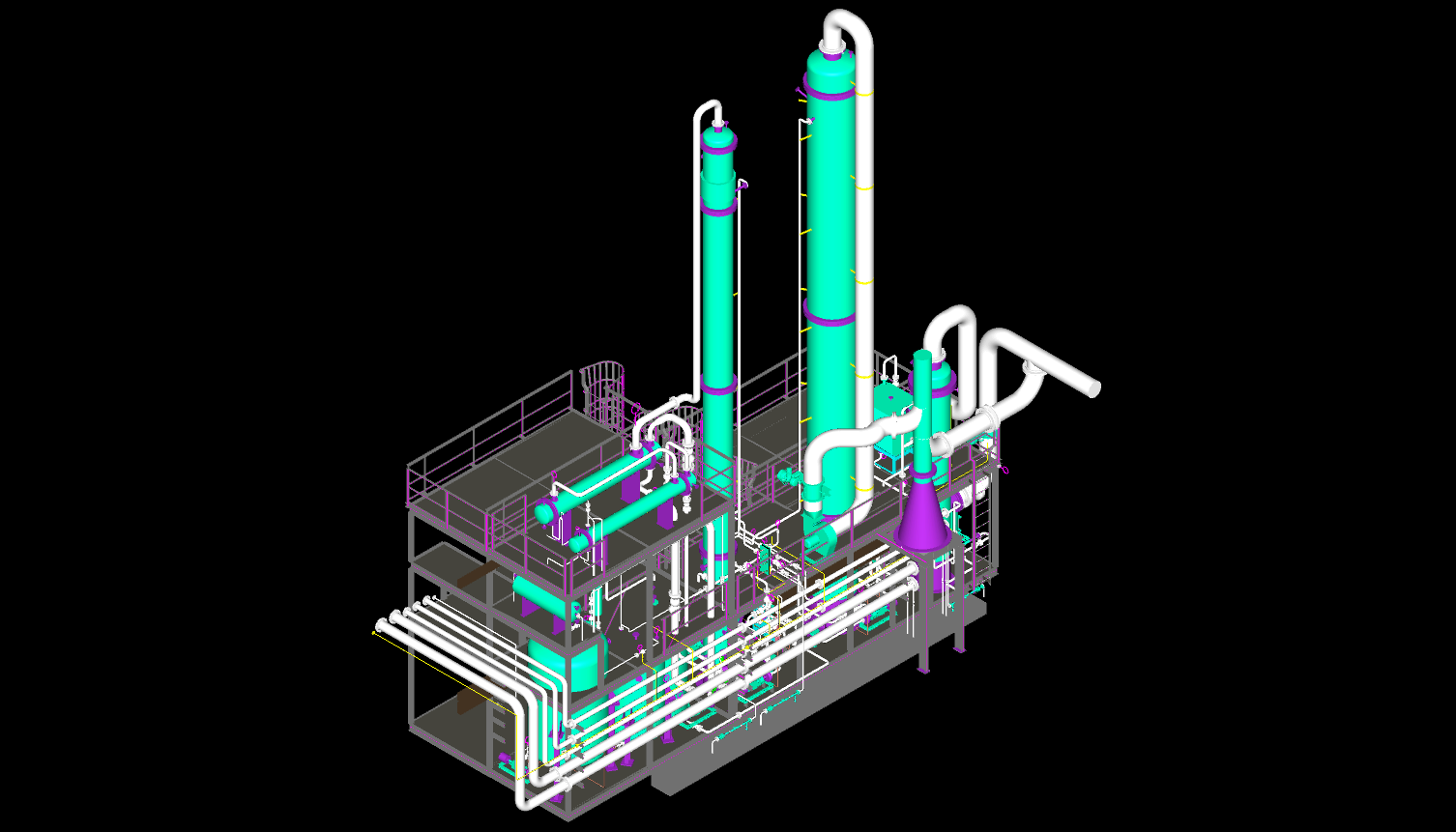 Plant 3-D render — NE isometric view
